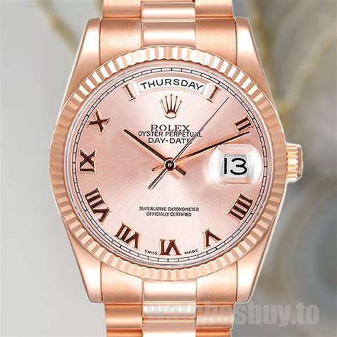 Rolex Day Date 36mm 118235F President Rose Gold Watch .